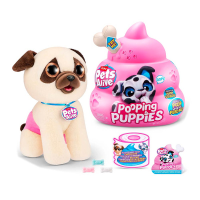 Интерактивная игрушка сюрприз Щенок Pets Alie Zuru 9542